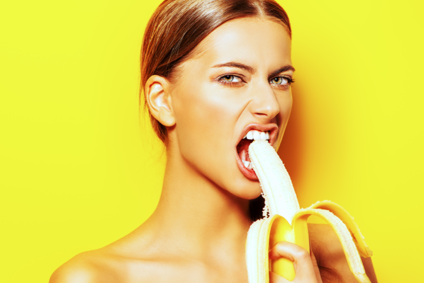 žena banán