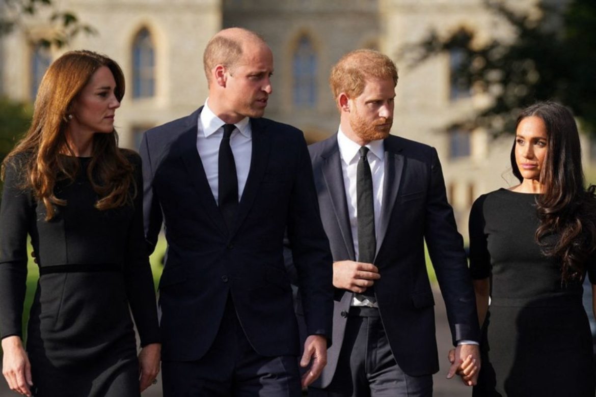 Princ Harry a princ William s manzelkami